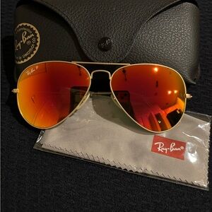 Orange and gold raybans